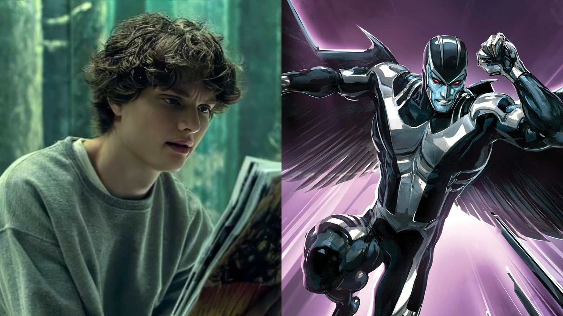 sa Germann como o Anjo em X-Men